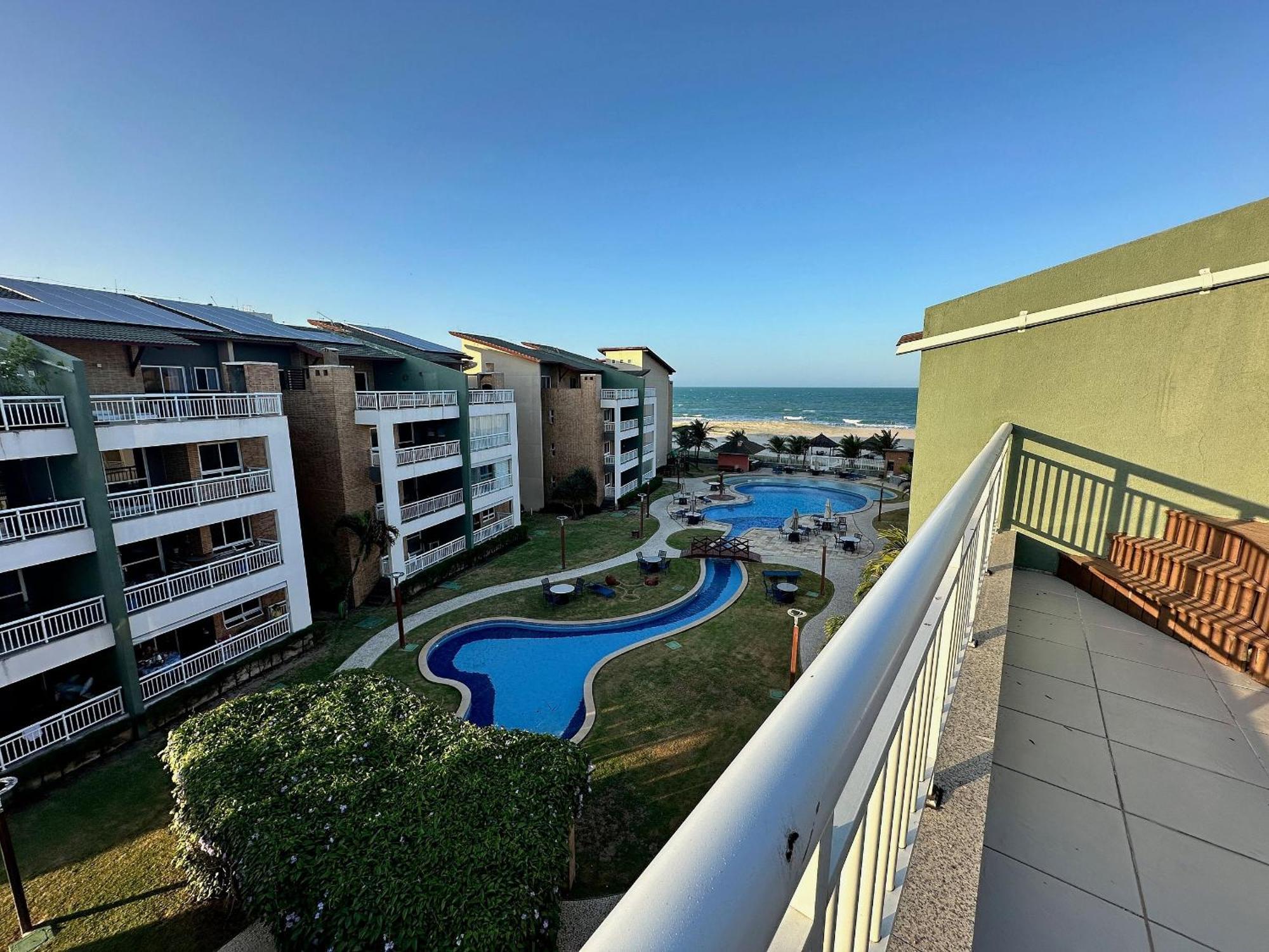 Terramaris - Aptos Vista Mar, Pe Na Areia, Vizinho Ao B Park Aquiraz Extérieur photo