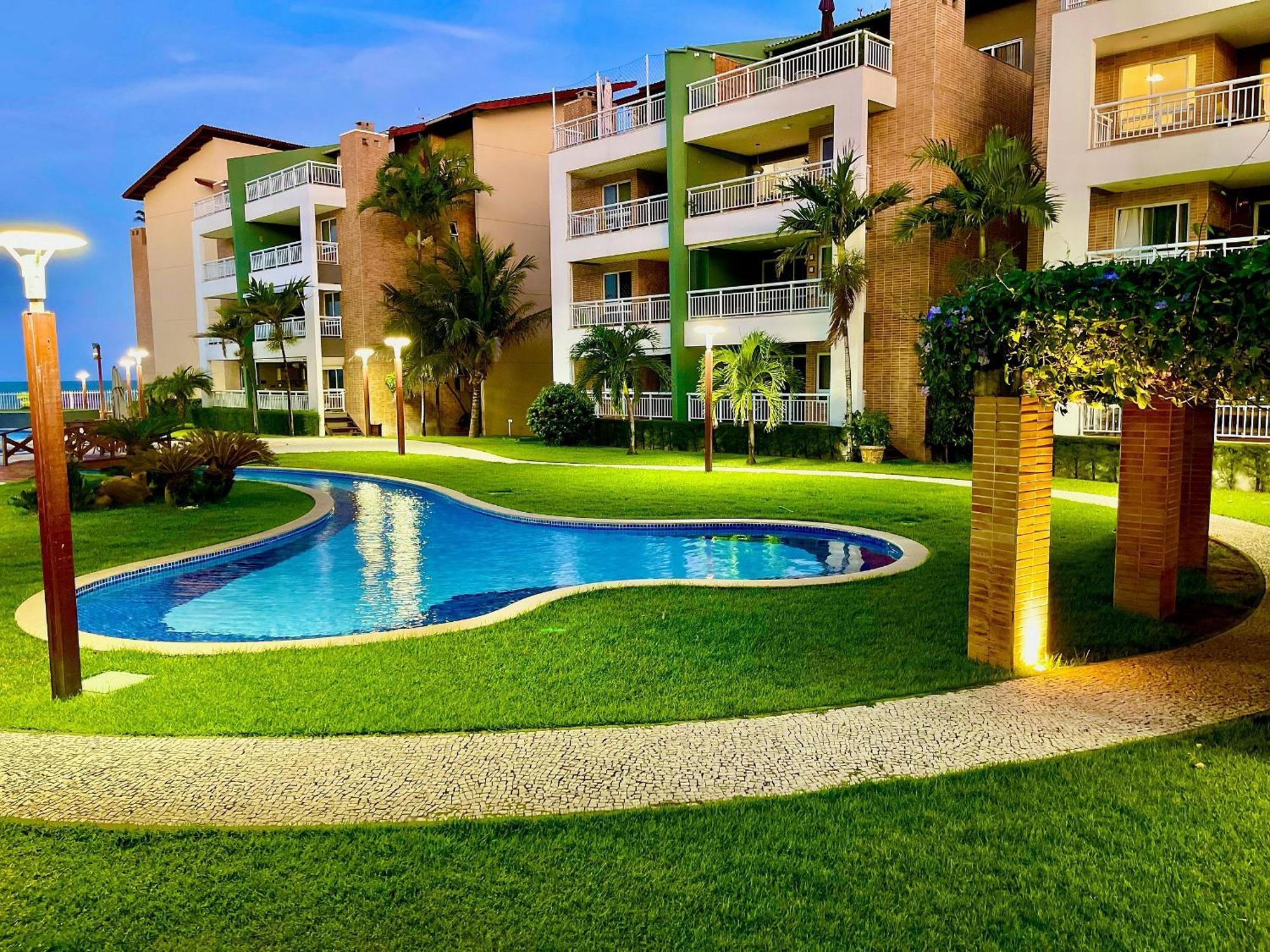 Terramaris - Aptos Vista Mar, Pe Na Areia, Vizinho Ao B Park Aquiraz Extérieur photo