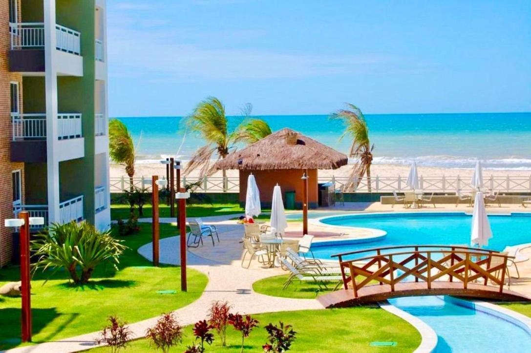 Terramaris - Aptos Vista Mar, Pe Na Areia, Vizinho Ao B Park Aquiraz Extérieur photo